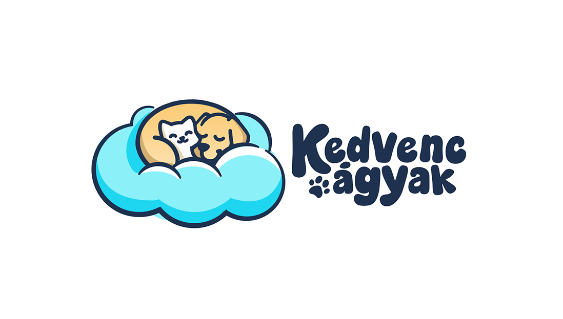 Plüss kutyafekhely és macskafekhely webáruház logója.